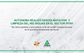 AUTODEMA REALIZÓ DESCOLMATACIÓN Y LIMPIEZA DEL RÍO SIGUAS EN EL SECTOR PITAY